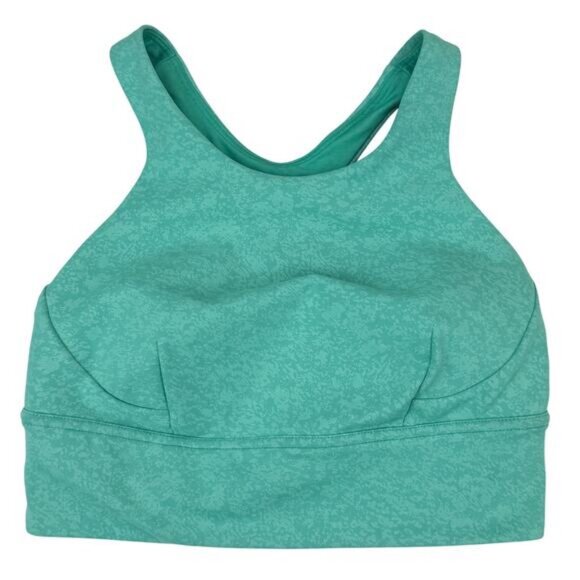 Lululemon Wunder Train Longline Bra Everlux C/D Cup In Blaze Maldives Green 6 - Picture 3 of 6